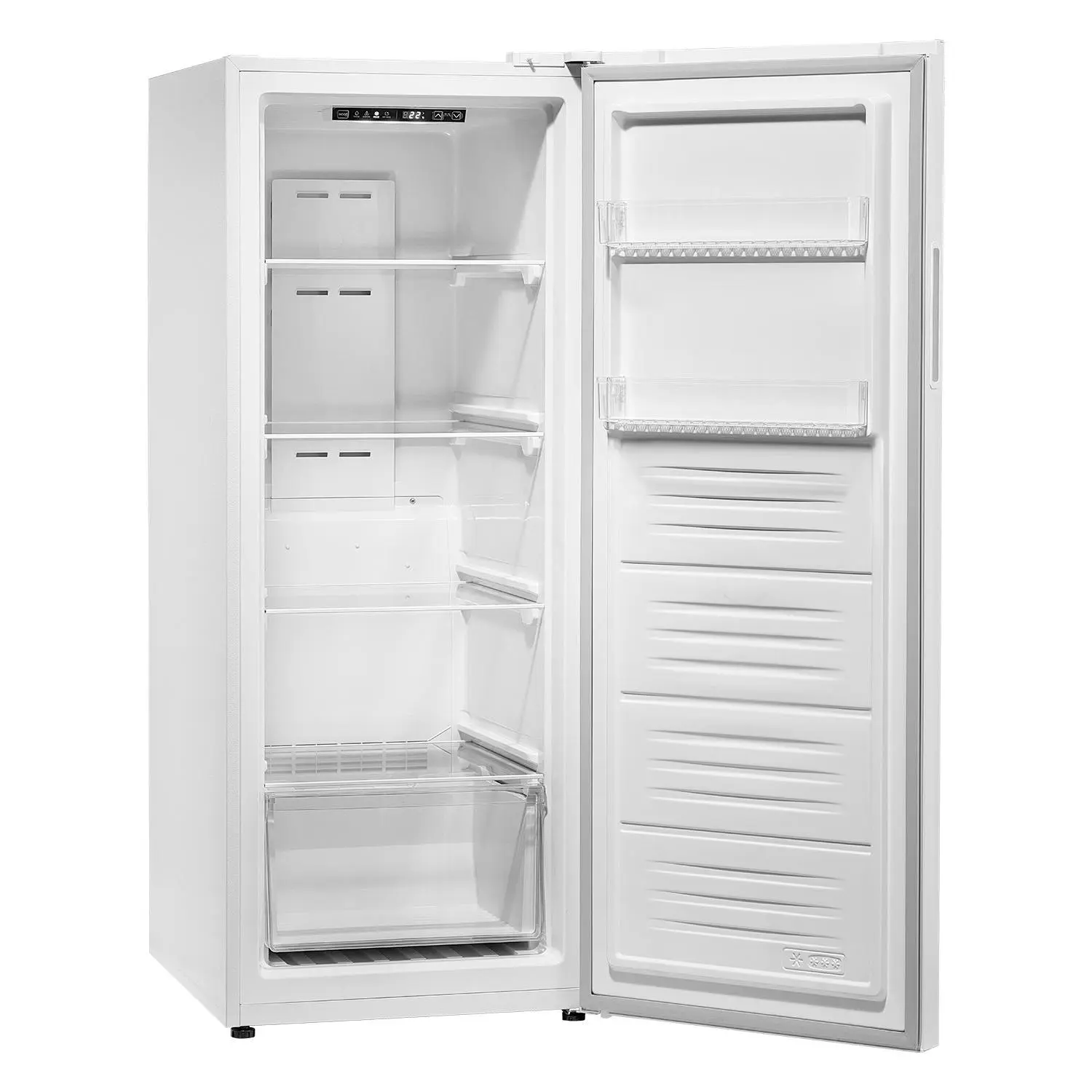 VEVOR 11 Cu. Ft Frost-Free Freestanding Convertible Freezer-Refrigerator, Standing Fridge with Temp Control Panel, Reversible Door, Adjustable Glass Shelves, LED Light for Kitchen, Garage, Office