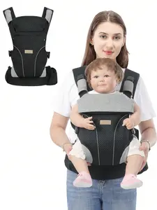 AINOMI Baby Carrier - Ergonomic, Cozy and Lightweight Carrier for 0-35lbs, Effortless to Put On, Ideal for Hands-Free Parenting, Enhanced Lumbar Support, Purehug for Infant to Toddler Adjustable Sling Multifunctional Harness ring wear babywearing soft