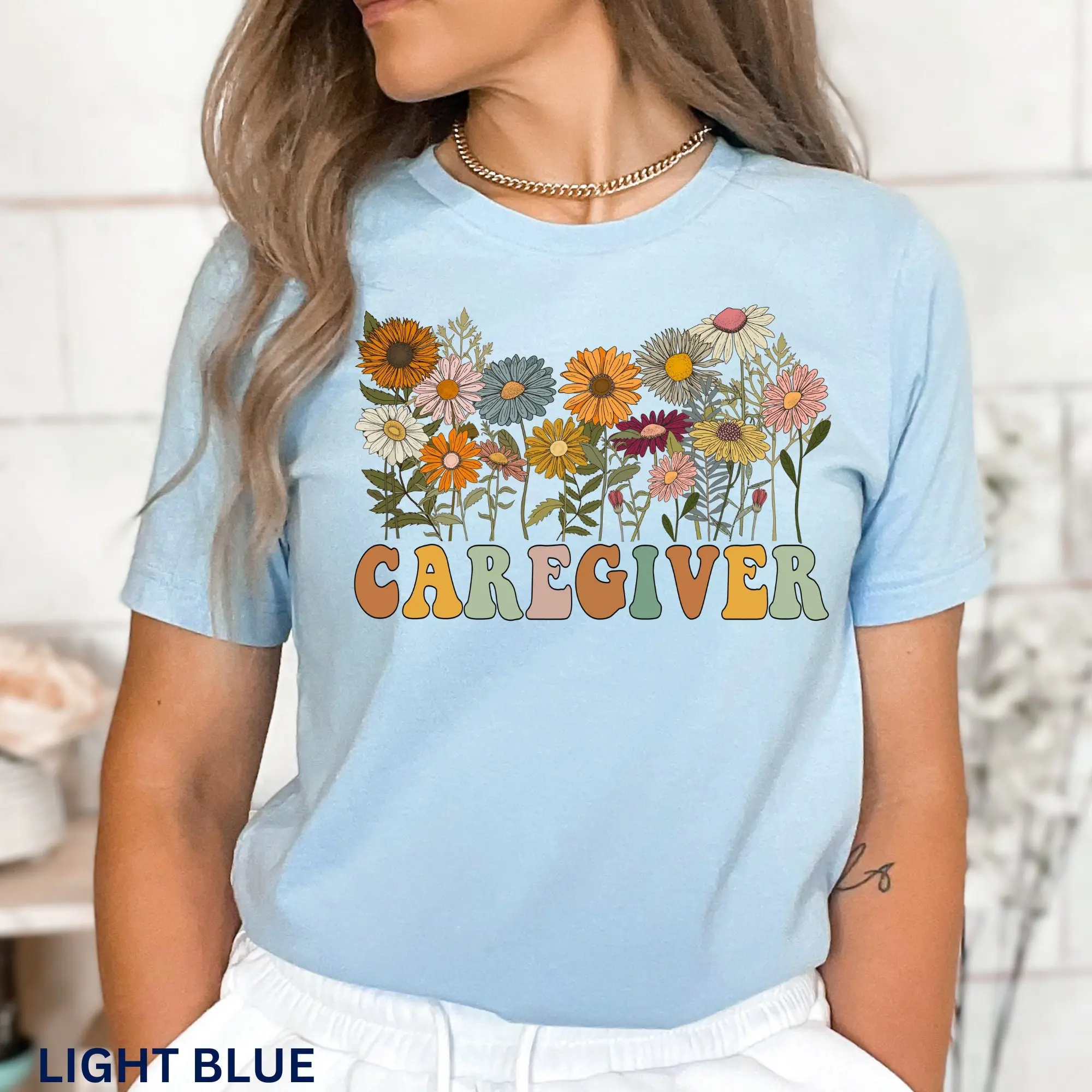 Caregiver Shirts For Women Floral Caregiver Shirt Retro Caregiver Shirt Cna Tee Dsp Nurse Shirt Family Caregiver Alzheimers Caregiver WCareg