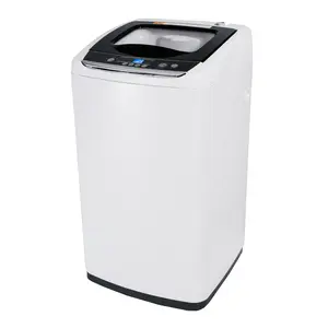 BLACK+DECKER 0.9 Cu. Ft. Portable Washer, 6.6 lb. Capacity Washing Machine for Homes & Apartments, 5 Wash Cycles, Quick Connect Sink Adapter and Drain Hose Included, Transparent Lid, BPWM09W, White