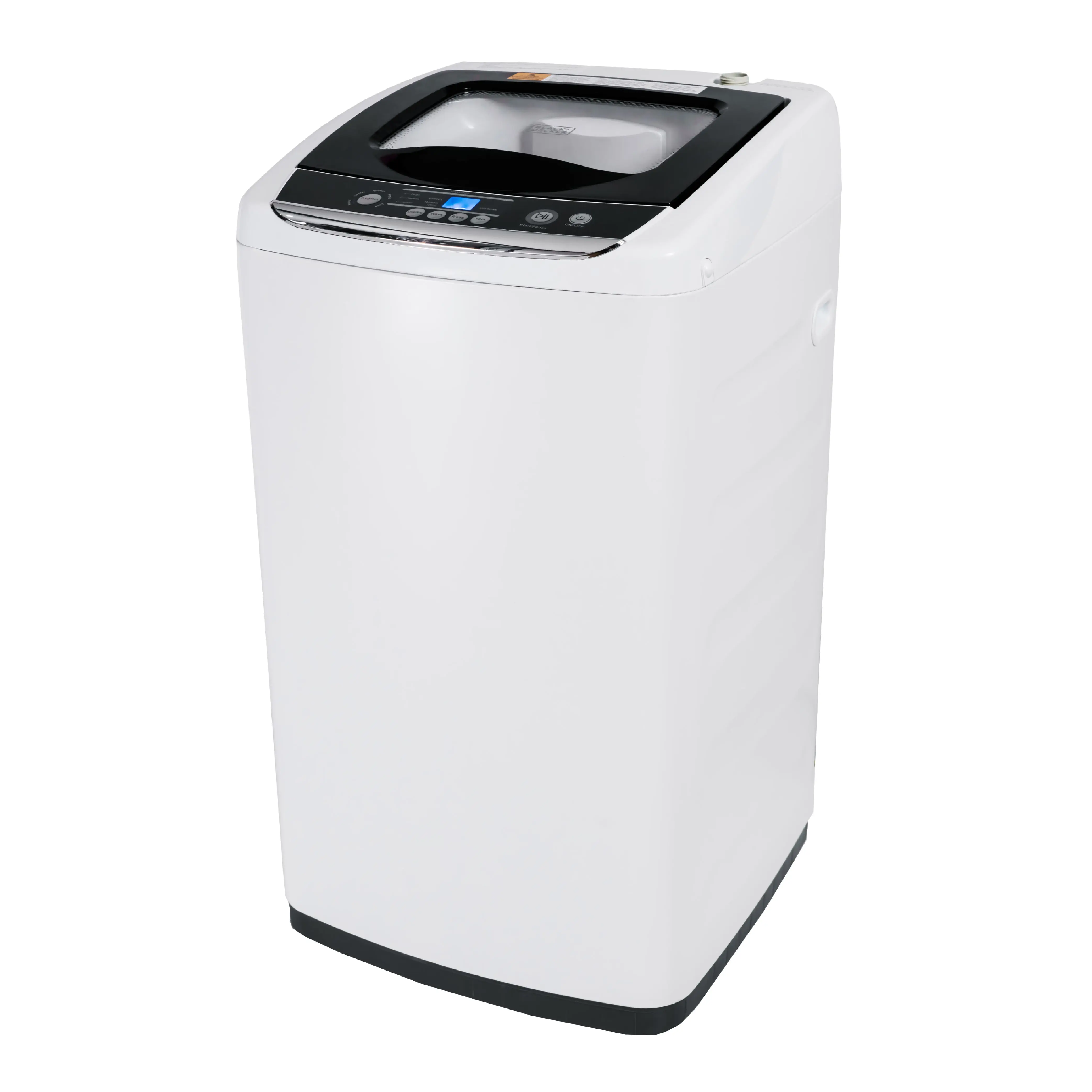 BLACK+DECKER Compact Portable Washing Machine (BPWM09W, White) - 0.9 Cu. Ft., 6.6 lb. Capacity, 5 Wash Cycles, Cold Water Compatible, Child Lock, Transparent Lid, Quick Connect Sink Adapter, Drain Hose for Small Spaces