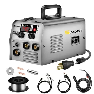S SIMDER 3in1 MIG Welder 140A Stick/MMA/MIG/Flux Core/LIFT TIG Welder 110V/220v Dual Voltage Welding Machine with Flux Cored Wire MIG/ARC/TIG Welder IGBT Inverter Welder Machine for Metal DIY Home/Farm/Projects/Car