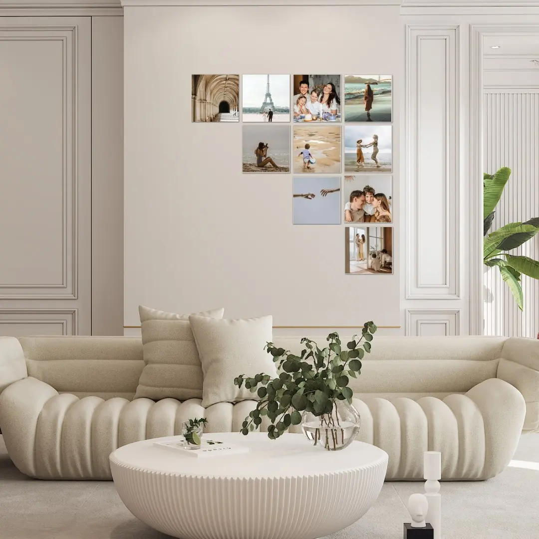 Acrylic Picture Tiles | Secure Adhesive Tape | Contemporary Home Decor Frames Photo