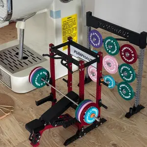 Fitness Rack Toy Display Stand with Pull-Up Bar and Dumbbell Weight Set, Home Decor for Computer Desk, Teen Birthday Gift
