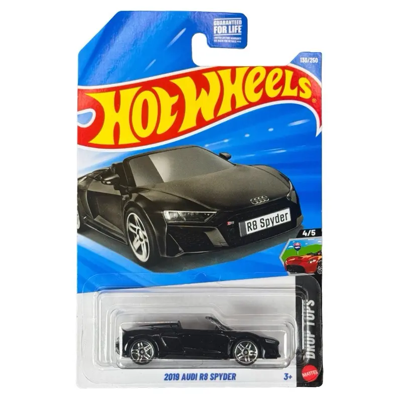 Hot Wheels 2019 Audi R8 Spyder Black Mainline 130/250 Hot Wheels 2019 Audi R8 Spyder Black Mainline 130/250
