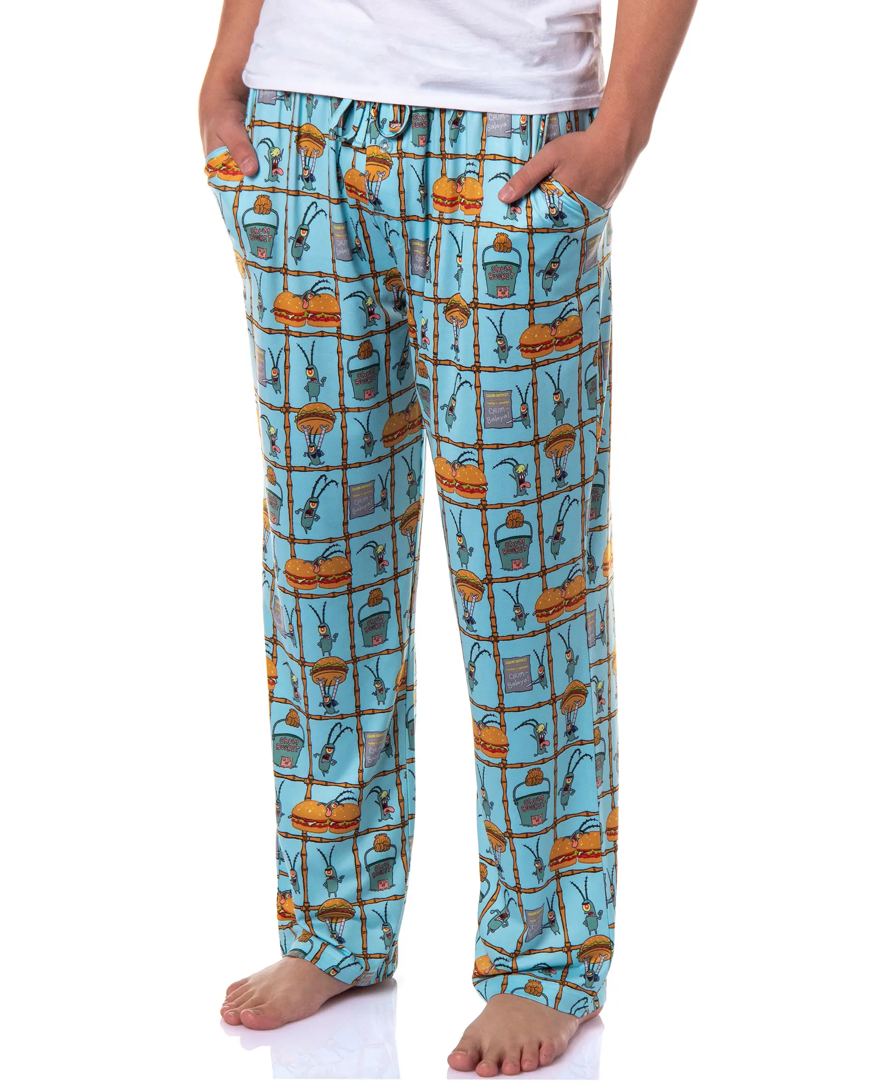 SpongeBob SquarePants Men's Chum Bucket Chum-Balaya Sleep Pajama Pants For Adults SpongeBob SquarePants Men's Chum Bucket Chum-Balaya Sleep Pajama Pants For Adults