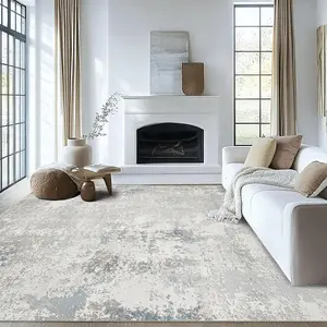Washable Rugs Area Rugs for Living Room Modern Abstract Rugs for Bedroom Dining Room Large Soft Low Pile Carpet with Non Slip Rubber Backing Neutral Accent Nursery Rug