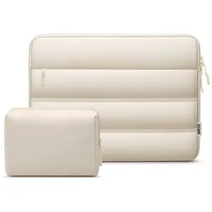13.5 14 15.6 16 Inch Puffy Laptop Sleeve Case with Accessory Bag, Protective Notebook Sleeve Bag for MacBook Neo, MacBook Air 13/15, MacBook Pro 13/14/15/16 and 13" 14" 15" 16" HP Dell Asus Acer Laptop Zip