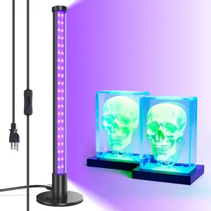 Barrina T10 Vertical Standing LED Black Lights, 14W, 385-400nm, 1FT, and On/Off Switch, Perfect for Party