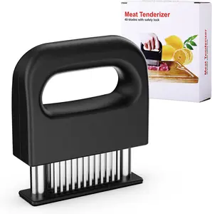 Meat Tenderizer Tool with 48 Stainless Steel Blades, Heavy-Duty Needle Tenderizer for Steak, Beef, Pork & Chicken, Kitchen Cooking Gadgets Tools