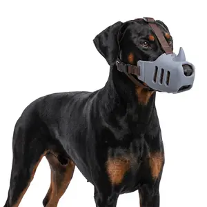 Adjustable Silicone Dog Muzzle, Breathable Dog Mask for Bite Prevention, Soft Mesh Pet Training Accessory for Outdoor Use,summervibes