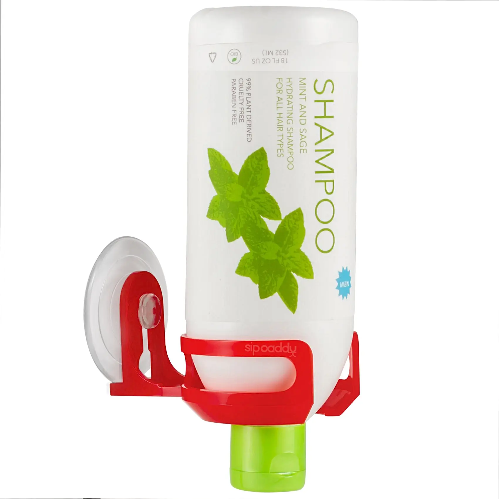 SipCaddy - The Original Shower Beer & Bath Wine Holder - Shower Caddy - Portable - Patented - American-made Suction Cup - Red