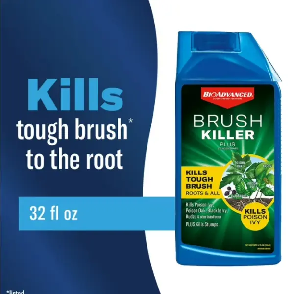 Brush Killer, Liquid Concentrate, 32 oz, Herbicide, Brush and Weed Control for Lawn, Garden and Outdoor Areas