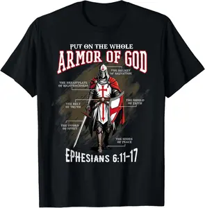 Full Armor of God Men Women Christian Bible Verse Gift T-Shirt