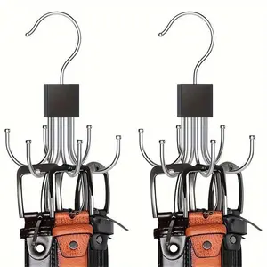 Rotating 6-claw Hook, 2 Counts Multifunctional Rotating Hook, Bag Storage Hook, Household Organizing Hook for Coat, Hat, Scarf,  Home Essentials