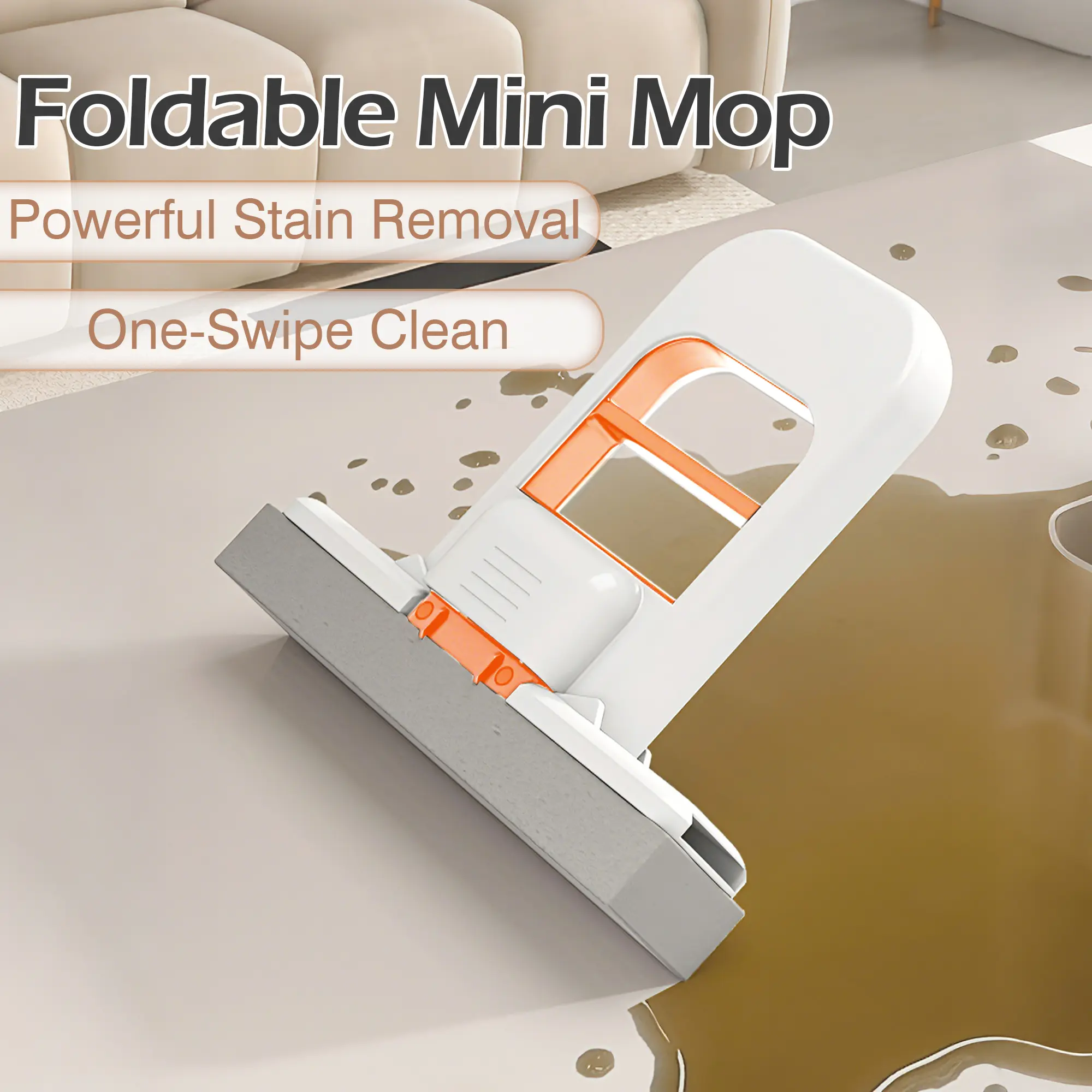 1 Count Self Squeezing Mini Mop, Streak‑Free Shine & Scratch‑Resistant Mopping