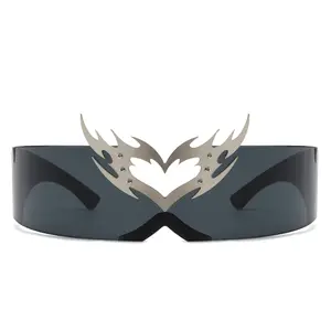 Futuristic Cyclops Wraparound Shield Translucent Crown Design Sunglasses Wraparound Fashion Sunglasses Beach Resort Leisure Music Festival Boating Water Sports Driving Road Trip Outdoor Sports Party Festival Outdoor Dining City Shopping Glasses 20231101W