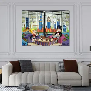Monopoly Richie and Alec Monopoly Pop Art,  Luxury Wall Decor Modern Financial Artwork Office Print