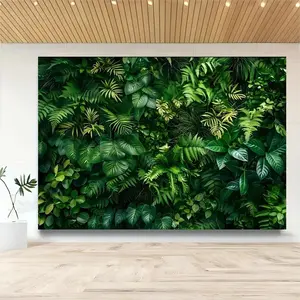 Artificial Plant Leaf Backdrop, Artificial Faux Greenery, 1 Count Lifelike Foliage Backdrop, Wall Painting Background, Studio Banner, Durable Polyester Backdrop