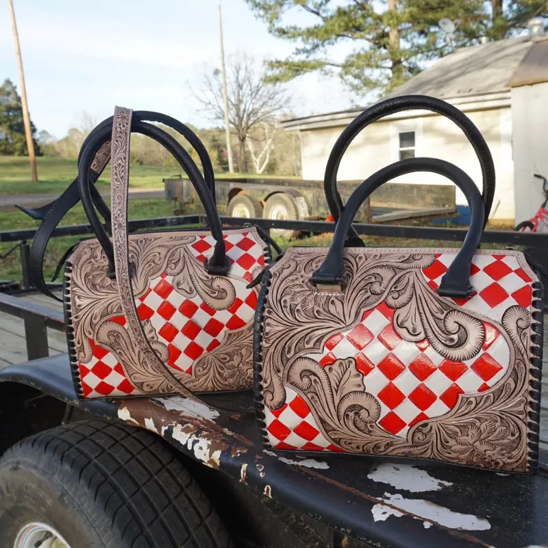 Red White Checkered Speedy Bag Medium