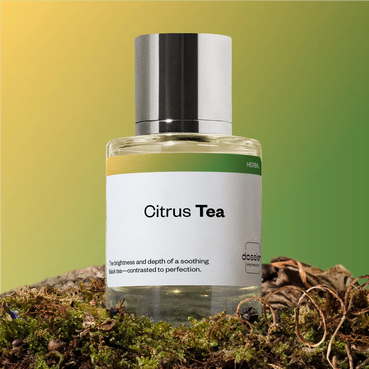 Citrus Tea, Dossier, Unisex Perfume, Eau de Parfum, 50ml, Bergamot, Fig, Black Tea, Jasmine, Vetiver, Cedarwood, Musk, Peach, Incense