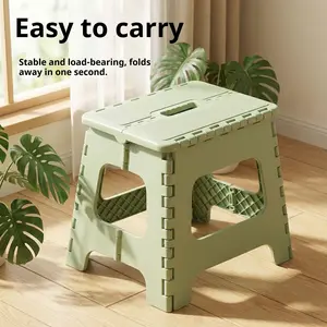 Camping outdoor fishing portable folding stool, portable plastic simple small stool for adults and children, household stool