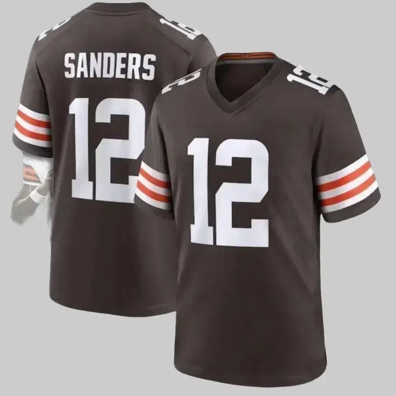 Sanders #12 Football Jersey White Game Jersey for Men & Women, Football Wear, Sport Apparel, Summer Sports Outfits, Summer Got, Game Day Outfits Sports