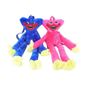 Huggy Wuggy Plush Backpack Blue Pink 40cm Soft Stuffed Animal Poppy Playtime School Bag for Kids
