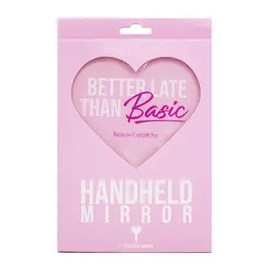 Beauty Creations Pink Heart Handheld Mirror