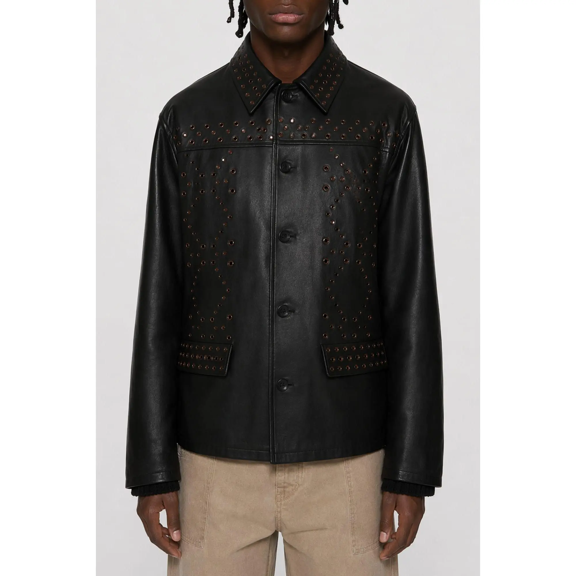 Marni Eyelet Leather Jacket