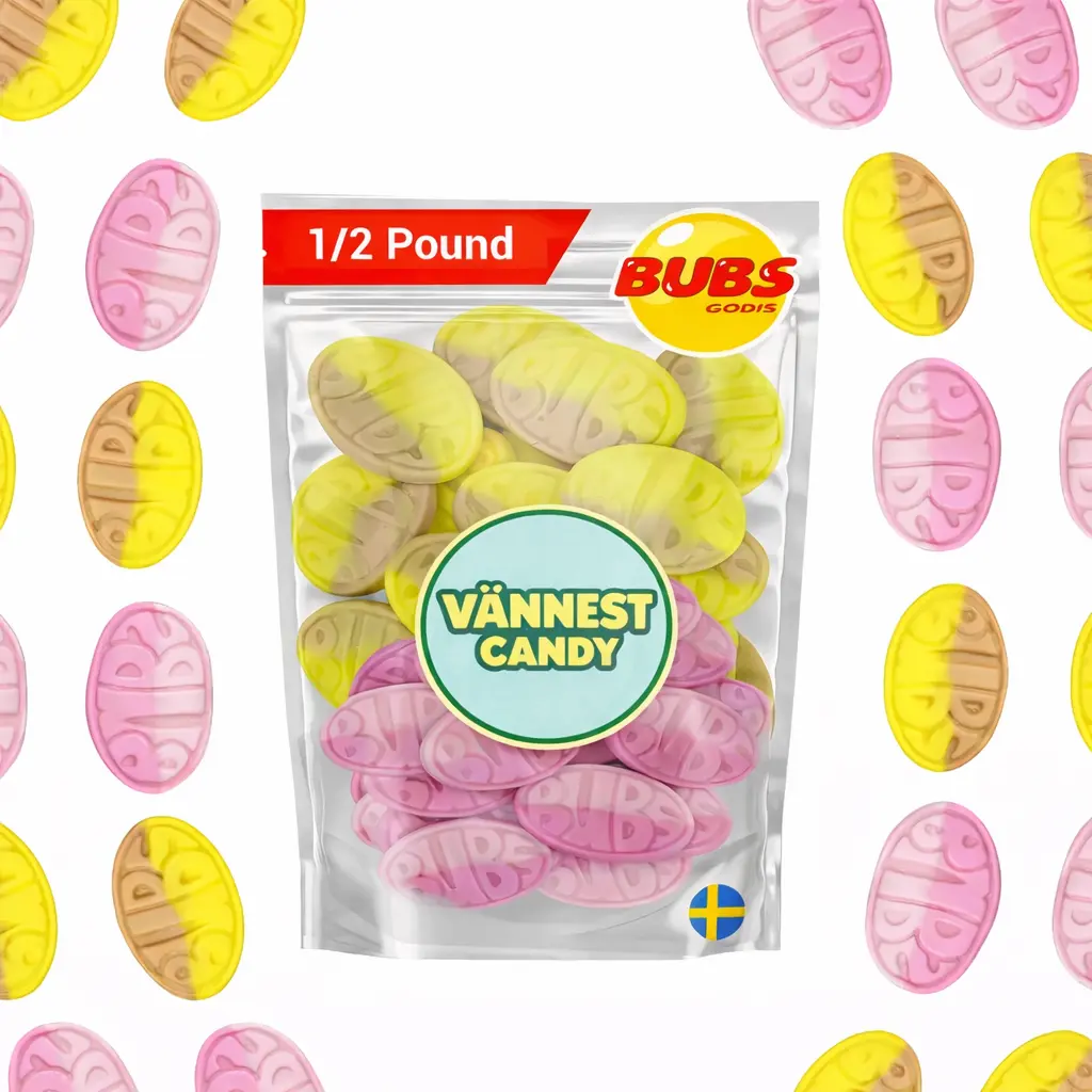 Bubs Strawberry Pomegranate & Banana Caramel 1/2 lb Mix Sweet Snack BonBon Delightful Flavor Blend