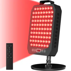 YOUNG MASTER Premium Red Light Therapy Panel for Face & Body, comes with 78 high-density dual-chip LEDs, 660nm red light plus 850nm near infrared light. 360°rotatable stand.Complimentary goggles.Magnetic remote for one-click easy control