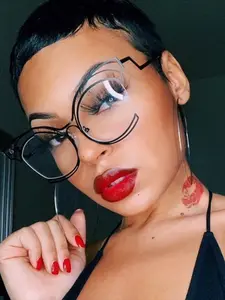 Women's Metal Frame Anti-Blue Light Glasses, Transparent Lenses for Computer Reading Gaming TV Phone Use, Casual Daily Wear Eyewear