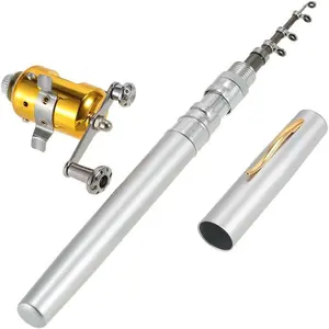 Portable Mini Telescopic Fishing Rod, 1 Set Outdoor Ice Fishing Rod, Pocket Pole Rod, Travel Rod, Fishing Accessories, Easter Gift, Birthday Gift, A Gift That Fishing Enthusiasts Cannot Refuse