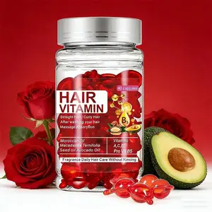 Hair Care Oil Capsules with Moroccan Argan Oil, Moisturizing Hair Oil, Nourishing Hair Treatment, 1 Bottle 40 Capsules or 3 Bottles 120 Capsules, Leave-In Treatment for Silky Hair, Hair Care Product, Nourishes Hair