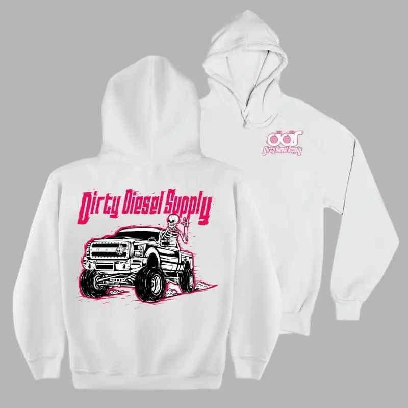 Dirty Diesel Supply Pink Diesel Truck Pattern Men's Hoodie, Unisex Oversized Hoodie – Cozy Casual Pullover for Men & Women