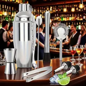 Cocktail Shaker Set with Stainless Steel, Essential Bartender Tool for Home Entertainment & Parties, Perfect Gift for Holidays