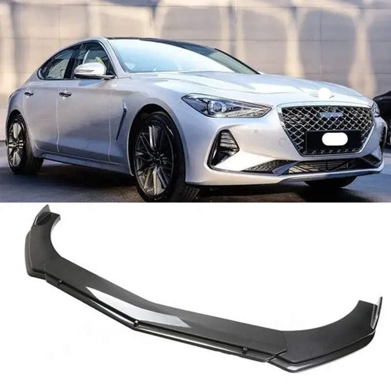Carbon Fiber Style Front Bumper Lip Spoiler Splitter Car Accessories for Genesis G70, G80, G90