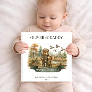 Personalized Hunting Dad Book, Fathers Day Gift From Kids, Custom Daddy Hunting Keepsake Story Book