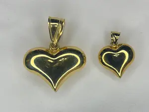 Hermosos dijes d corazon en oro real 10k