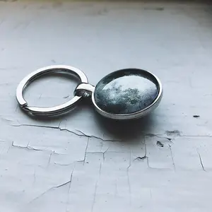 My Moon Double Sided Keychain with Two Custom Lunar Phases