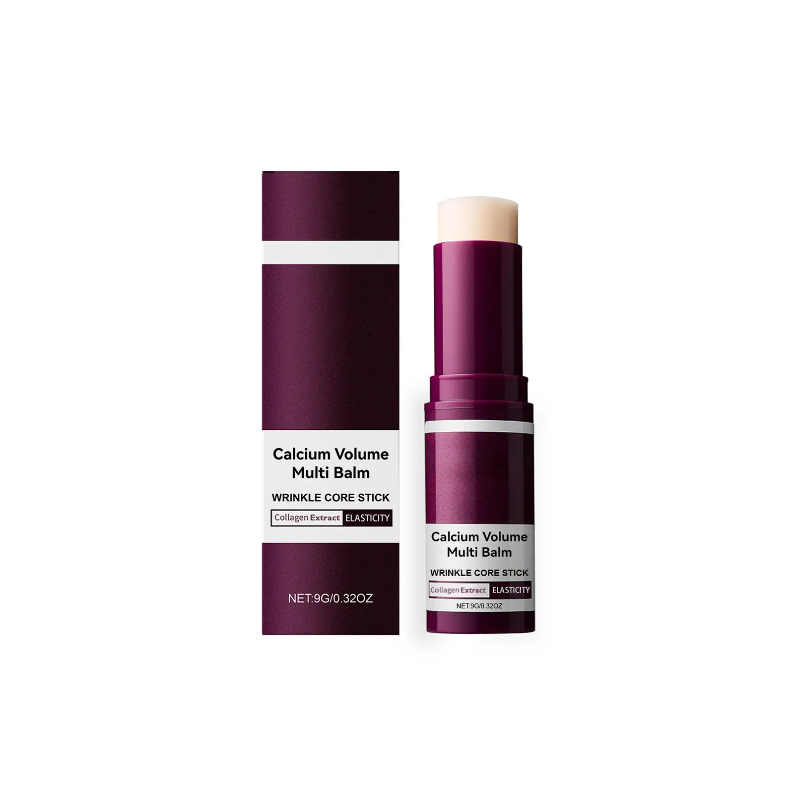 VOVTIGO Calcium Volume Multi Balm Wrinkle Core Stick 9g/0.32oz, Collagen Extract Plumping Stick to Boost Skin Elasticity, Anti-Aging Reduce Fine Lines