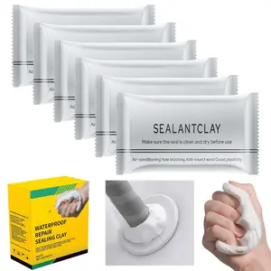 6-Pack  Type White  Sealant Mastic, Repair Sealing Clay, Quick Mending Mud for Drain Connection, Wall Hole, Air Conditioning Hole  Seal Putty