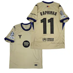 2526 Away No. 11 Raphinha  Retro Short Sleeve Soccer Football Jersey LALIGA