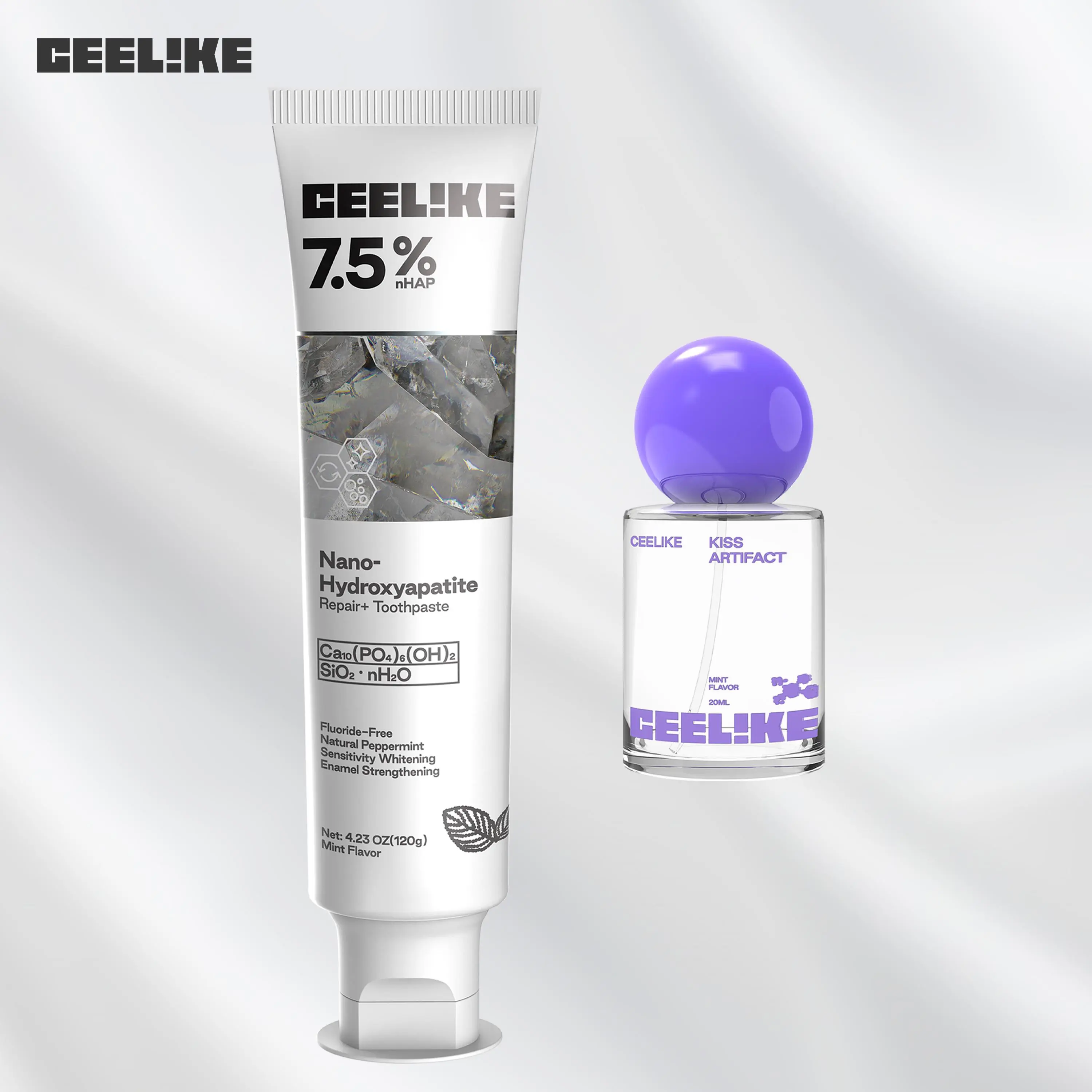 CEELIKE｜MSDRWIKEY Gift Set: SP-6, Hydroxyapatite, 7-Pro Toothpaste + Probiotic Oral Spray | Multi-Function Oral Care