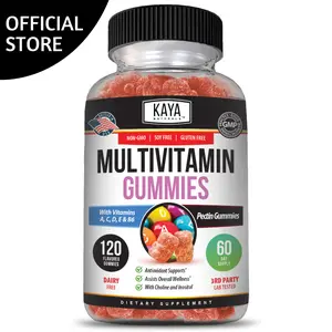 Kaya Naturals Adult Multi Vitamin Gummy, Biotin, Vitamin A, C & E, Including Zinc &Vitamin B-12, Folic Acid, Strawberry Flavor | Gluten-Free multivitamins Sweet Adult Gummies - 120 Gummies Healthcare Dietary Edible Supplement