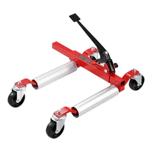 VEVOR Wheel Dolly, Max Capacity 1500 Lbs Car Dolly, Car Jack Dolly Lifter with 360° Rotatable Wheels, Heavy Duty Vehicle Positioning Ratchet Tire Jack, for Vehicle Car Auto Repair Moving