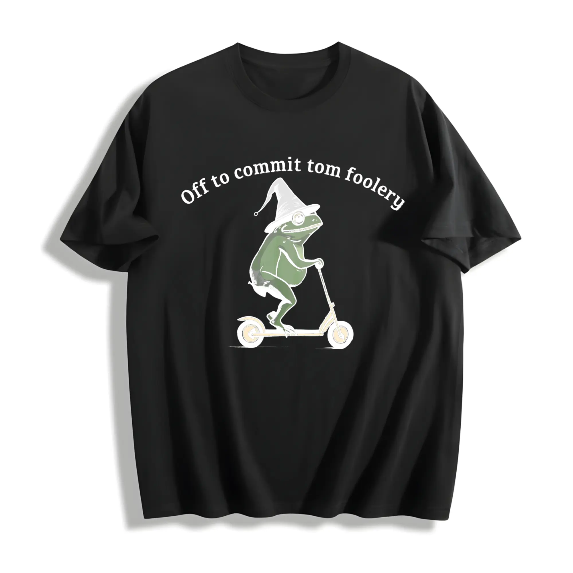 Off To Commit Tom Foolery Frog Tshirt, Silly Frog Lover Shirt, Wizard Frog Shirt, Funny Meme Tshirt