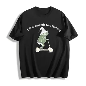 Off To Commit Tom Foolery Frog Tshirt, Silly Frog Lover Comfort Colors Shirt, Wizard Frog Shirt, Funny Meme Tshirt