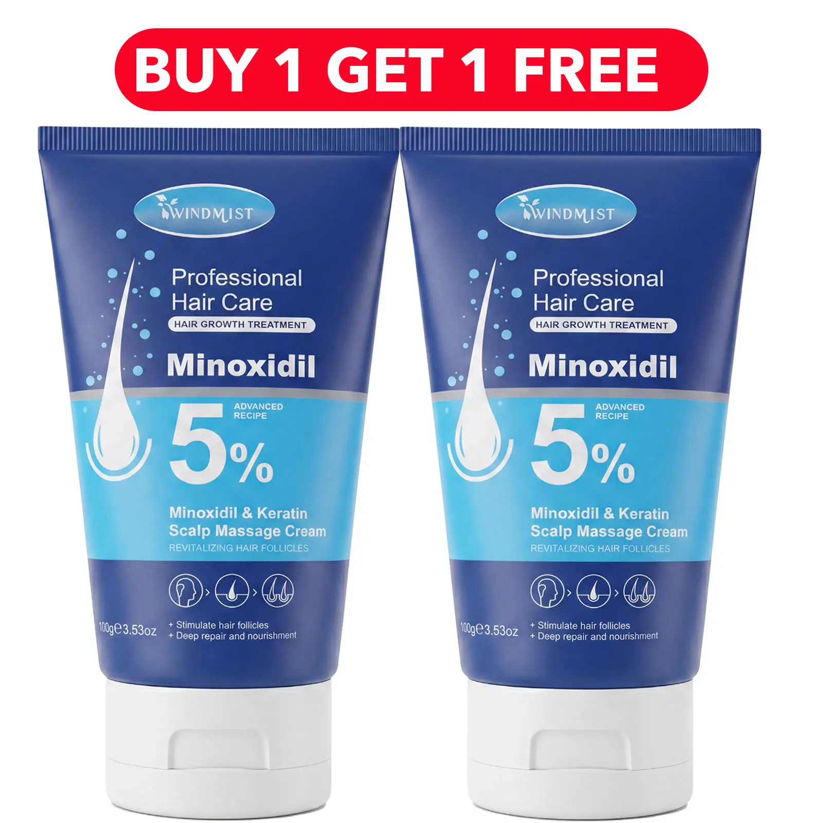 Minoxidil 5% & Keratin Scalp Massage Cream for Hair Growth Treatment Anti Hair Loss Fast Regrowth Serum Scalp Nourishing Strengthening Essence Haircare, Daily Haircare Product, Hair Growth Booster